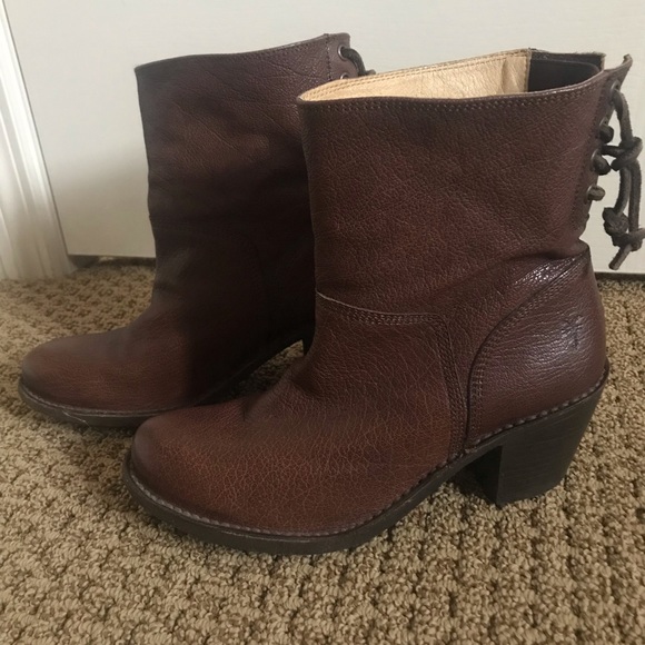 Frye Shoes - Brown Leather Frye Bootie